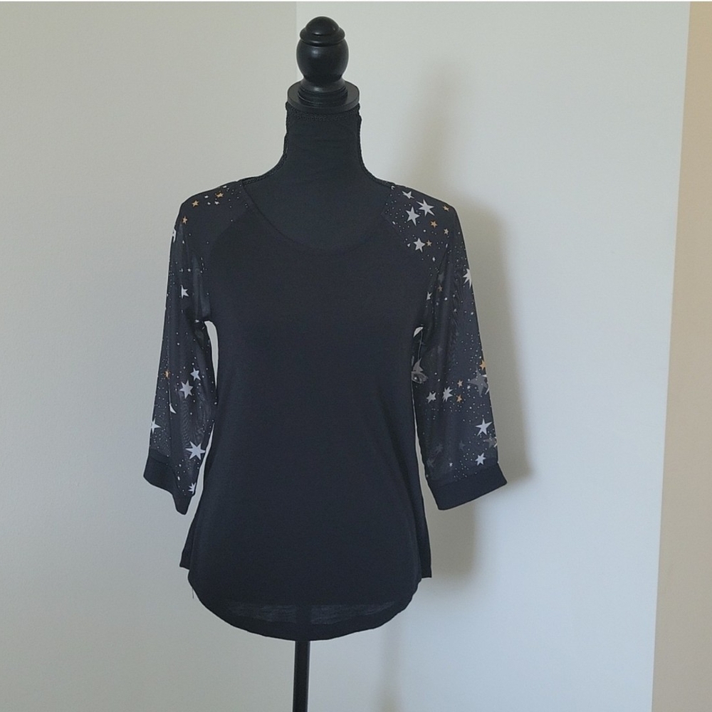 Black Starry Women's Top